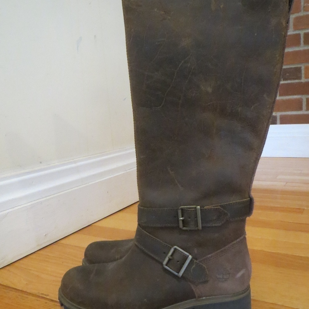 Timberland Women's Tall Cowhide Leather Insulated Winter Boots - Picture 4 of 8